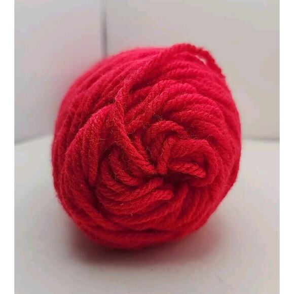 Partial Skein Red Heart Wintuk Worsted Yarn 100% Orlon Acrylic 4 PLY Jockey Red - Picture 7 of 7